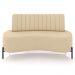 Sofá Chaise 2 Lugares Sala Living 160cm Pés Industrial Cayman K01 Linho Bege - Lyam Decor