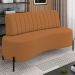 Sofá Chaise 2 Lugares Sala Living 160cm Pés Industrial Cayman K01 Linho Terracota - Lyam Decor
