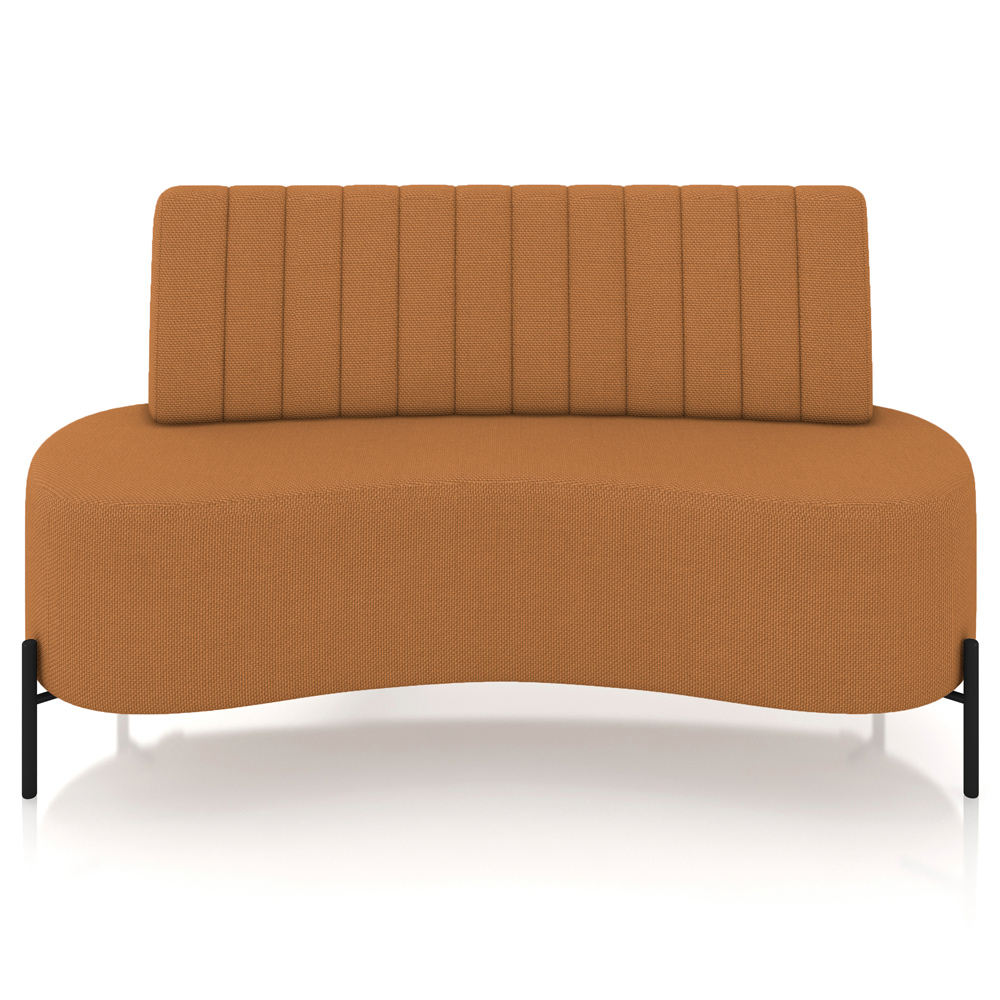 Sofá Chaise 2 Lugares Sala Living 160cm Pés Industrial Cayman K01 Linho Terracota - Lyam Decor