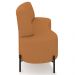 Sofá Chaise 2 Lugares Sala Living 160cm Pés Industrial Cayman K01 Linho Terracota - Lyam Decor