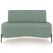 Sofá Chaise 2 Lugares Sala Living 160cm Pés Industrial Cayman K01 Linho Verde - Lyam Decor