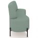 Sofá Chaise 2 Lugares Sala Living 160cm Pés Industrial Cayman K01 Linho Verde - Lyam Decor