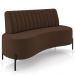Sofá Chaise 2 Lugares Sala Living 160cm Pés Industrial Cayman K01 Veludo Marrom - Lyam Decor