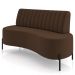 Sofá Chaise 2 Lugares Sala Living 160cm Pés Industrial Cayman K01 Veludo Marrom - Lyam Decor