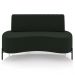 Sofá Chaise 2 Lugares Sala Living 160cm Pés Industrial Cayman K01 Veludo Verde - Lyam Decor