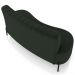 Sofá Chaise 2 Lugares Sala Living 160cm Pés Industrial Cayman K01 Veludo Verde - Lyam Decor