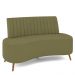 Sofá Chaise Living 2 Lugares 135cm Para Sala Cayman K01 Bouclê Verde - Lyam Decor