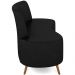 Sofá Chaise Living 2 Lugares 135cm Para Sala Cayman K01 Sintético Preto - Lyam Decor