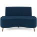 Sofá Chaise Living 2 Lugares 135cm Para Sala Cayman K01 Veludo Azul Marinho - Lyam Decor