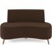 Sofá Chaise Living 2 Lugares 135cm Para Sala Cayman K01 Veludo Marrom - Lyam Decor