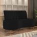 Sofá Chaise Living 2 Lugares 135cm Para Sala Cayman K01 Veludo Preto - Lyam Decor
