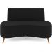 Sofá Chaise Living 2 Lugares 135cm Para Sala Cayman K01 Veludo Preto - Lyam Decor