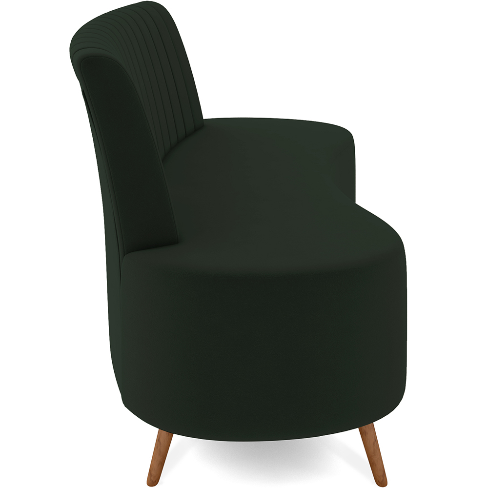 Sofá Chaise Living 2 Lugares 135cm Para Sala Cayman K01 Veludo Verde - Lyam Decor