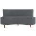 Sofá Chaise Living 2 Lugares 135cm Sala de Estar Istambul K01 Bouclê Cinza - Lyam Decor