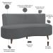 Sofá Chaise Living 2 Lugares 135cm Sala de Estar Istambul K01 Bouclê Cinza - Lyam Decor
