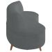 Sofá Chaise Living 2 Lugares 135cm Sala de Estar Istambul K01 Bouclê Cinza - Lyam Decor