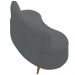 Sofá Chaise Living 2 Lugares 135cm Sala de Estar Istambul K01 Bouclê Cinza - Lyam Decor