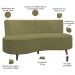 Sofá Chaise Living 2 Lugares 135cm Sala de Estar Istambul K01 Bouclê Verde - Lyam Decor