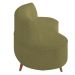 Sofá Chaise Living 2 Lugares 135cm Sala de Estar Istambul K01 Bouclê Verde - Lyam Decor