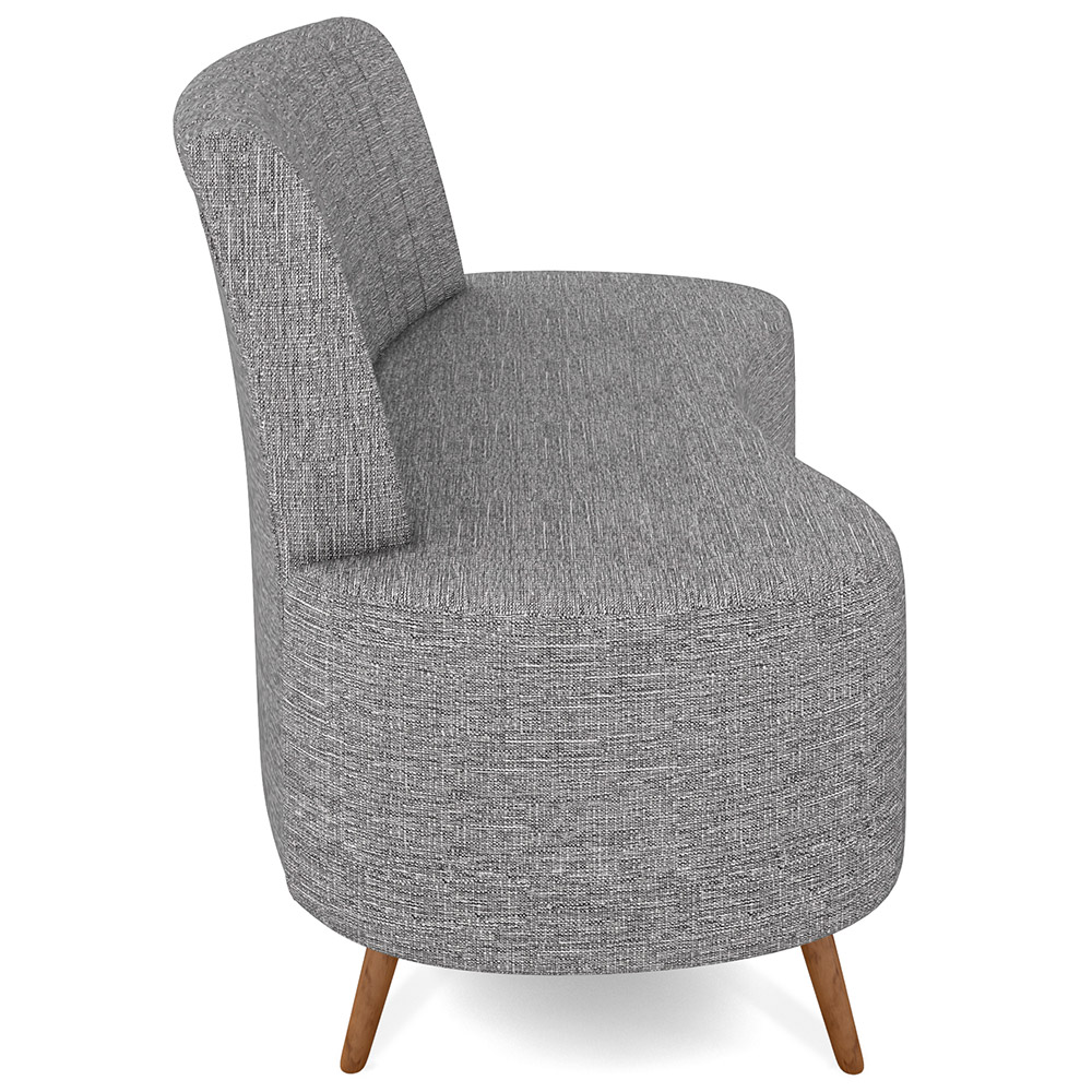 Sofá Chaise Living 2 Lugares 135cm para Sala Cayman K01 Linho Cinza - Lyam Decor