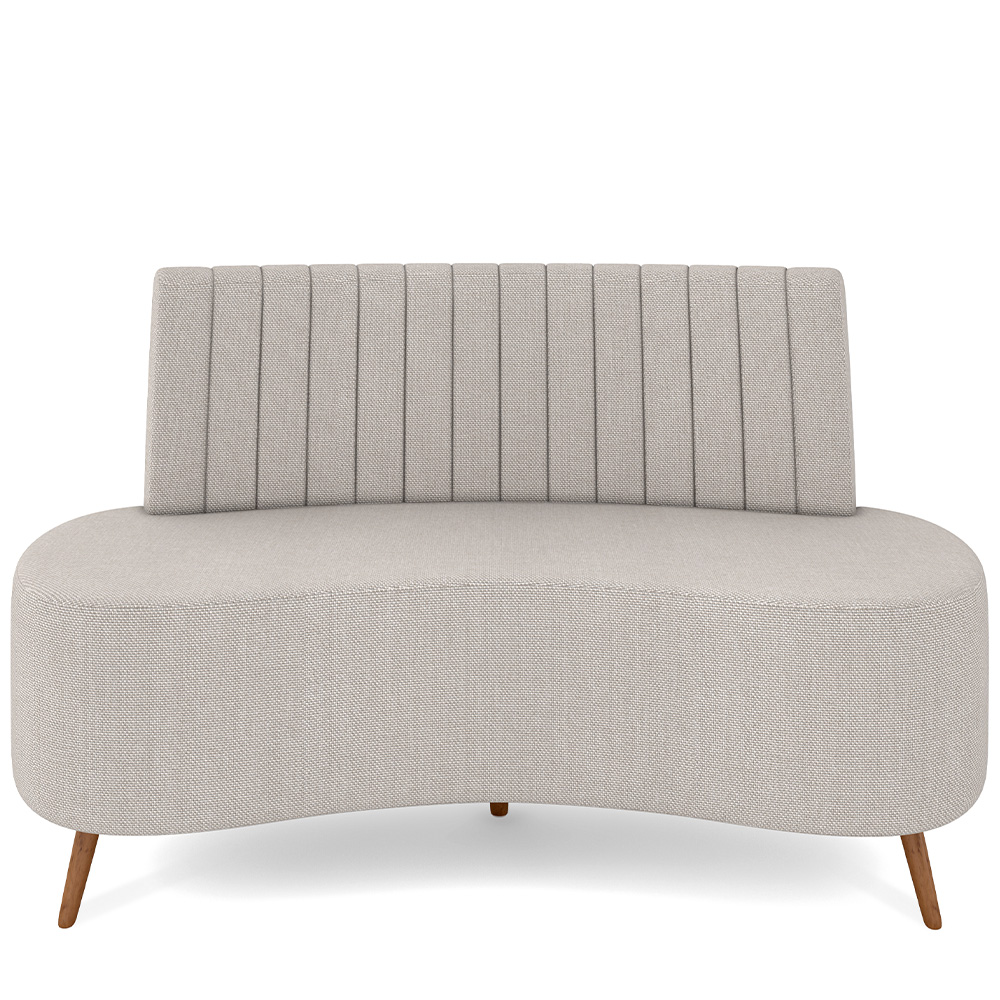 Sofá Chaise Living 2 Lugares 135cm para Sala Cayman K01 Linho Cru - Lyam Decor