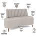 Sofá Chaise Living 2 Lugares 135cm para Sala Cayman K01 Linho Cru - Lyam Decor