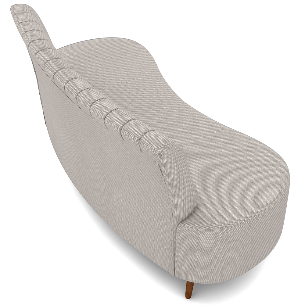 Sofá Chaise Living 2 Lugares 135cm para Sala Cayman K01 Linho Cru - Lyam Decor