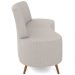 Sofá Chaise Living 2 Lugares 135cm para Sala Cayman K01 Linho Cru - Lyam Decor