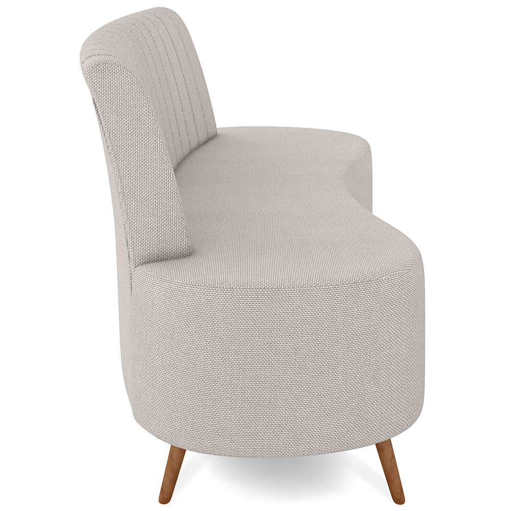 Sofá Chaise Living 2 Lugares 135cm para Sala Cayman K01 Linho Cru - Lyam Decor
