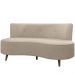 Sofá Chaise Living 2 Lugares 135cm para Sala Istambul K01 Linho Bege - Lyam Decor
