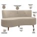 Sofá Chaise Living 2 Lugares 135cm para Sala Istambul K01 Linho Bege - Lyam Decor