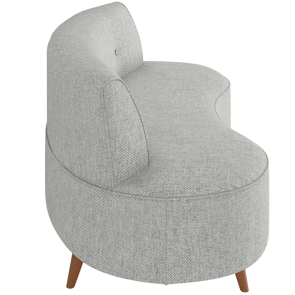 Sofá Chaise Living 2 Lugares 135cm para Sala Istambul K01 Linho Cinza - Lyam Decor