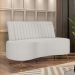 Sofá Chaise Living 2 Lugares 160cm Para Sala  Cayman K01 Bouclê Creme - Lyam Decor