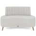 Sofá Chaise Living 2 Lugares 160cm Para Sala  Cayman K01 Bouclê Creme - Lyam Decor