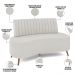 Sofá Chaise Living 2 Lugares 160cm Para Sala  Cayman K01 Bouclê Creme - Lyam Decor