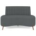 Sofá Chaise Living 2 Lugares 160cm Para Sala Cayman K01 Bouclê Cinza - Lyam Decor
