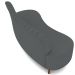 Sofá Chaise Living 2 Lugares 160cm Para Sala Cayman K01 Bouclê Cinza - Lyam Decor