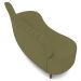 Sofá Chaise Living 2 Lugares 160cm Para Sala Cayman K01 Bouclê Verde - Lyam Decor