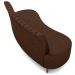 Sofá Chaise Living 2 Lugares 160cm Para Sala Cayman K01 Sintético Marrom - Lyam Decor