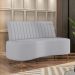 Sofá Chaise Living 2 Lugares 160cm Para Sala Cayman K01 Veludo Cinza - Lyam Decor