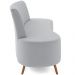 Sofá Chaise Living 2 Lugares 160cm Para Sala Cayman K01 Veludo Cinza - Lyam Decor