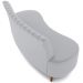 Sofá Chaise Living 2 Lugares 160cm Para Sala Cayman K01 Veludo Cinza - Lyam Decor