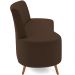 Sofá Chaise Living 2 Lugares 160cm Para Sala Cayman K01 Veludo Marrom - Lyam Decor