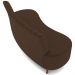 Sofá Chaise Living 2 Lugares 160cm Para Sala Cayman K01 Veludo Marrom - Lyam Decor