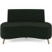 Sofá Chaise Living 2 Lugares 160cm Para Sala Cayman K01 Veludo Verde - Lyam Decor