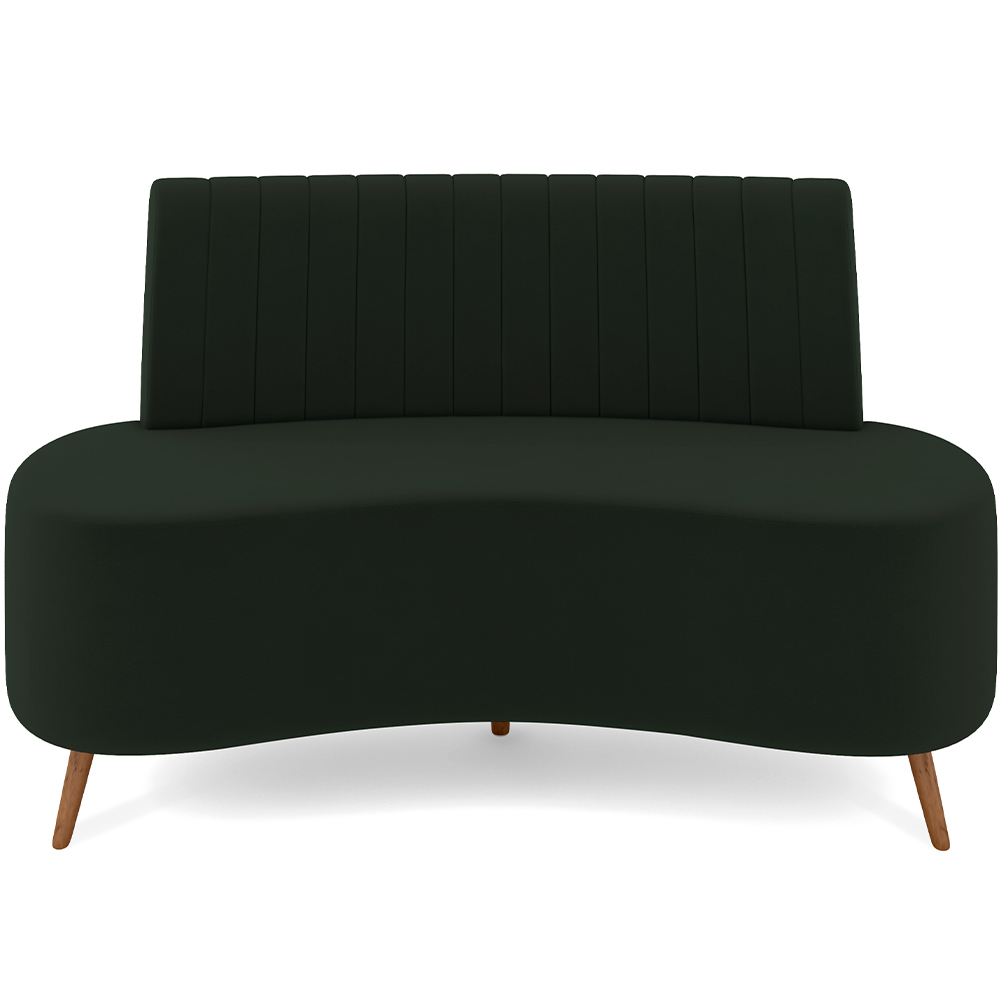 Sofá Chaise Living 2 Lugares 160cm Para Sala Cayman K01 Veludo Verde - Lyam Decor