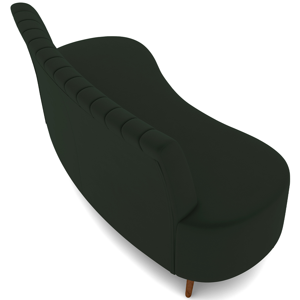 Sofá Chaise Living 2 Lugares 160cm Para Sala Cayman K01 Veludo Verde - Lyam Decor