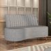 Sofá Chaise Living 2 Lugares 160cm para Sala Cayman K01 Linho Cinza - Lyam Decor