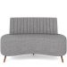 Sofá Chaise Living 2 Lugares 160cm para Sala Cayman K01 Linho Cinza - Lyam Decor