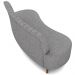Sofá Chaise Living 2 Lugares 160cm para Sala Cayman K01 Linho Cinza - Lyam Decor